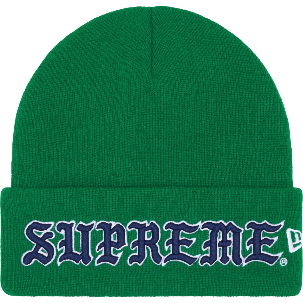 Supreme New Era® Old English Beanie Green