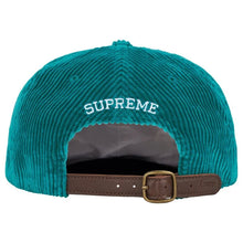 Supreme S Logo Corduory 6-Panel Aqua