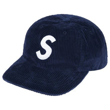 Supreme S Logo Corduory 6-Panel Navy