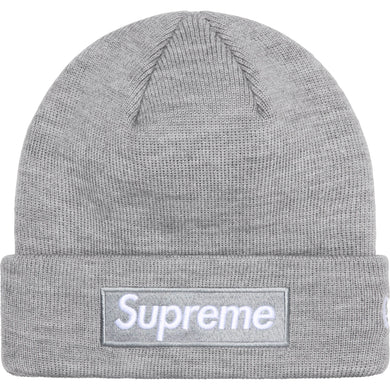 Supreme New Era® Box Logo Beanie Heather Grey