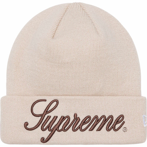 Supreme New Era® Script Beanie Stone