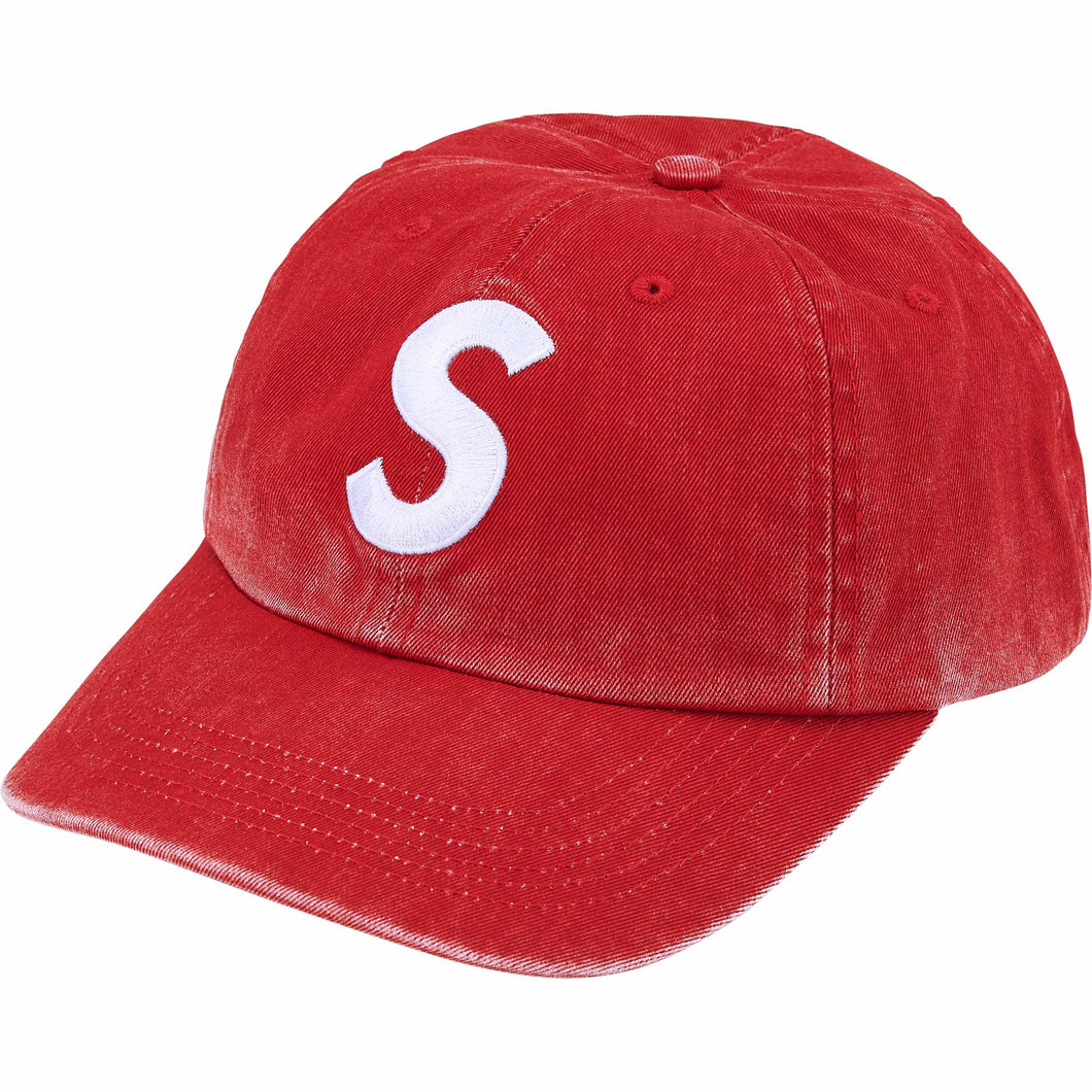 Supreme Pigment Coated S Logo 6 Panel Red