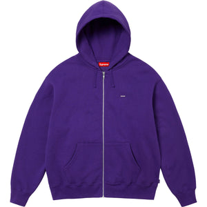 Supreme Small Box Zip Up Hooded Sweatshirt Purple