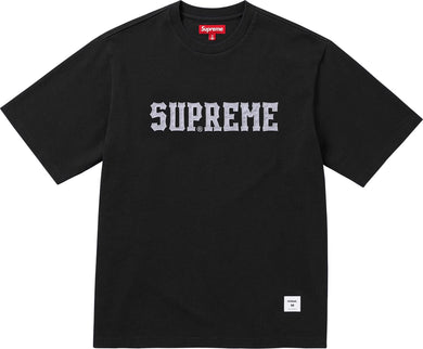 Supreme Twill Applique S/S Top Black