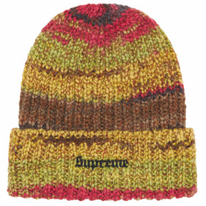 Supreme Space Dye Stripe Beanie Yellow