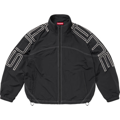 Supreme Spellout Embroidered Track Jacket Black