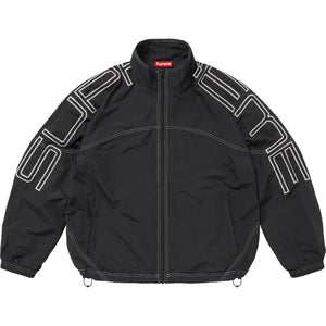 Supreme Spellout Embroidered Track Jacket Black