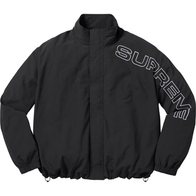 Spellout Embroidered Track Jacket Black