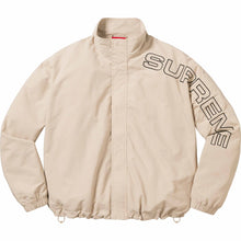 Spellout Embroidered Track Jacket Sand