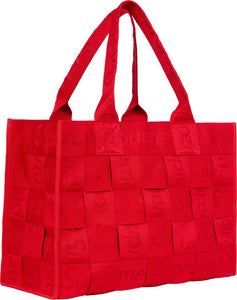 Supreme Woven Large Tote Bag Red