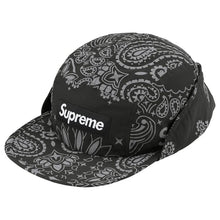 Supreme Reflective Bandana Sunshield Camp Cap Black