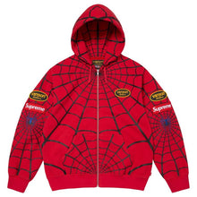 Supreme®/Vanson Leathers® Spider-Man Zip Up Hooded Sweatshirt Red