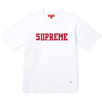 Supreme Twill Applique S/S Top White