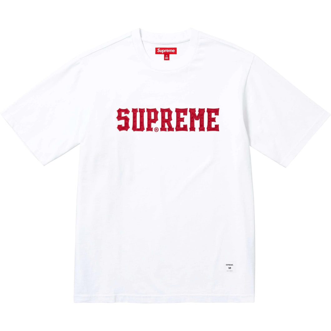Supreme Twill Applique S/S Top White