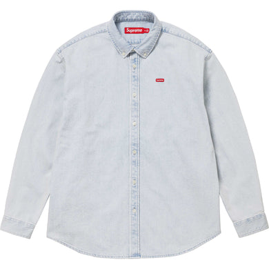 Supreme FW24 Small Box Logo Shirt Washed Denim
