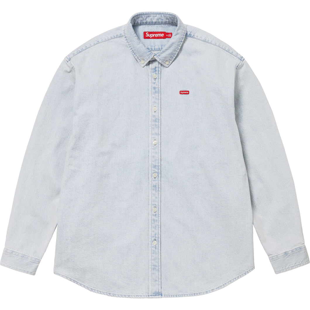 Supreme FW24 Small Box Logo Shirt Washed Denim