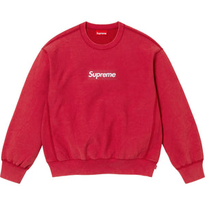 Supreme SS25 Washed Box Logo Crewneck Red