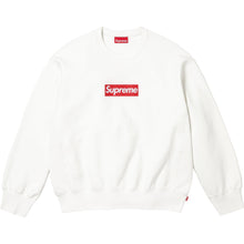 Supreme SS25 Washed Box Logo Crewneck White