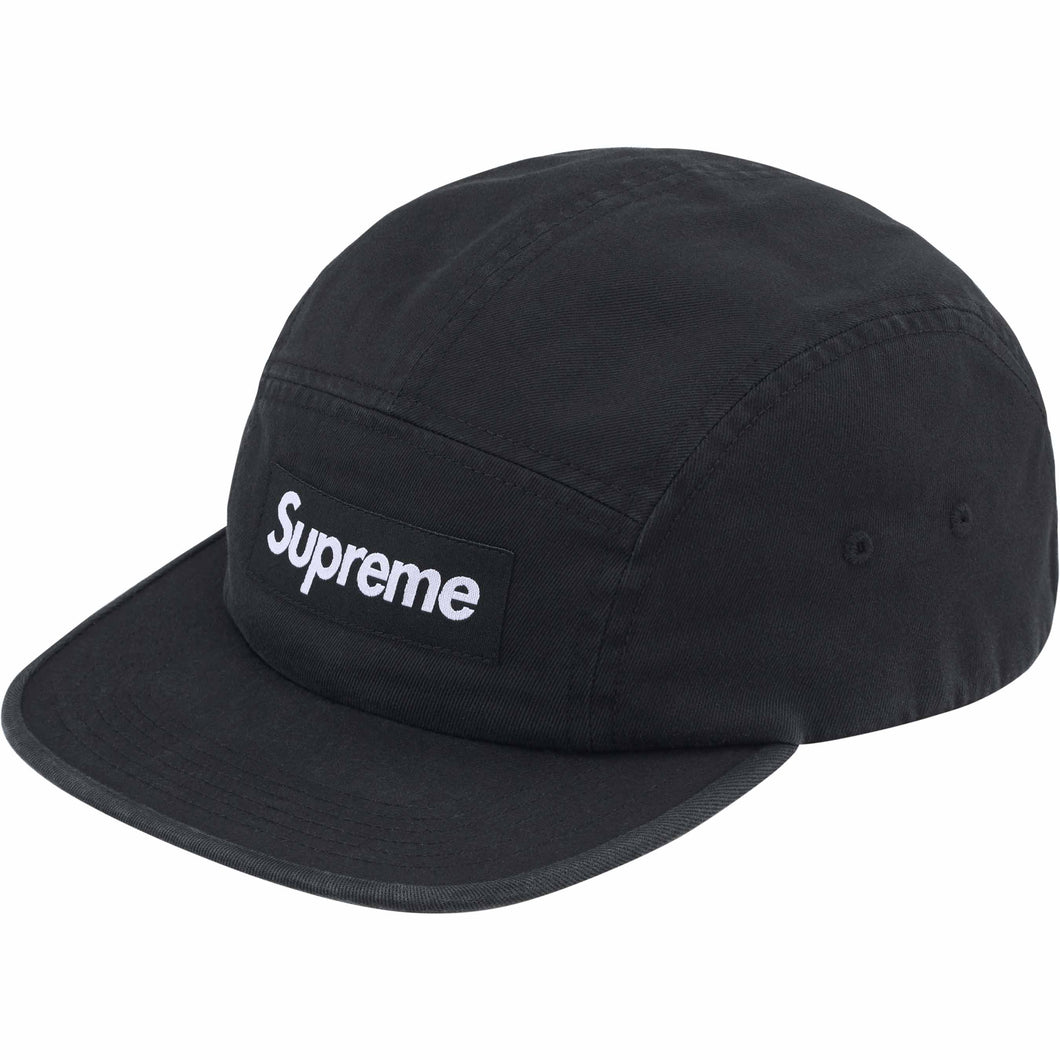 Supreme Washed Chino Twill Camp Cap Black