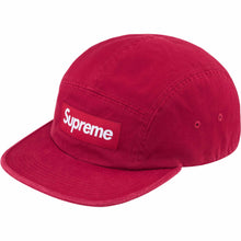 Supreme Washed Chino Twill Camp Cap Red