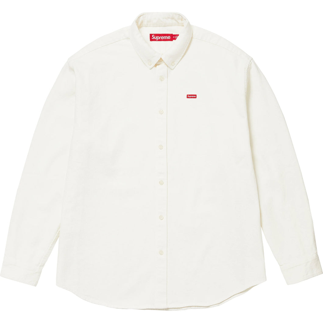 Supreme FW24 Small Box Logo Shirt White Denim