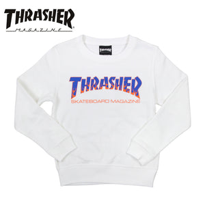 Thrasher Kids Japan Flame Crewneck White