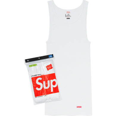 Supreme Hanes Tagless tank Top (3 Pack) White
