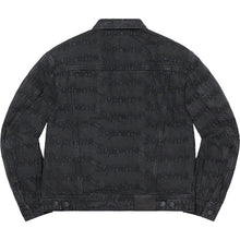 Supreme Frayed Logos Denim Trucker Jacket Black