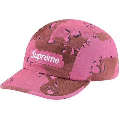 Supreme Overdyed Camo Camp Cap Pink