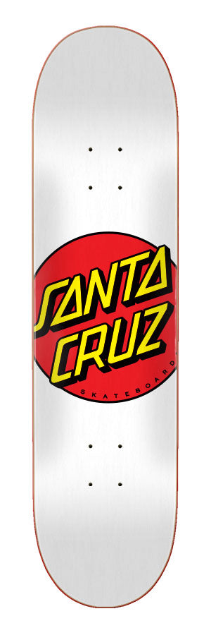 Santa Cruz Classic Dot Skate Deck White