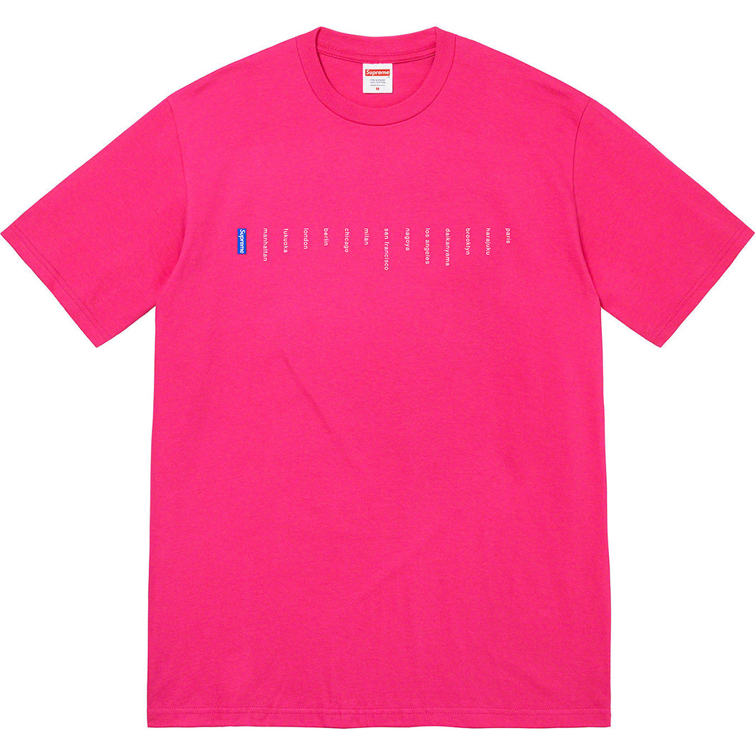 Supreme Location Tee Pink