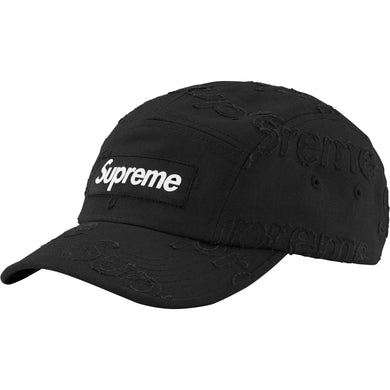 Supreme Lasered Twill Camp Cap Black