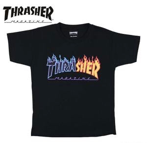 Thrasher Japan Kids Split Flame Logo Tee Black