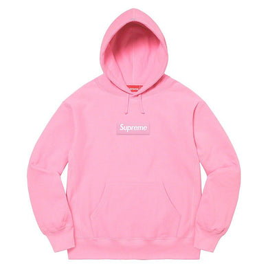 Supreme Box Logo Hooded Sweatshirt Pink