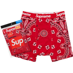 Supreme/Hanes Bandana Boxer Briefs (2 pack) Red