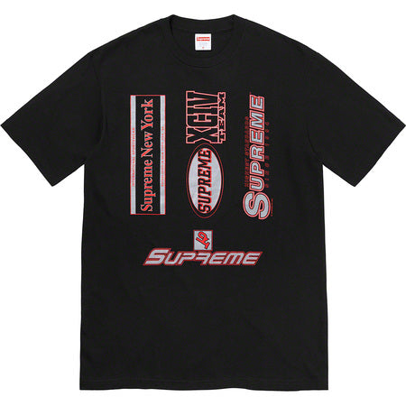 Supreme Multi Logos Tee Black