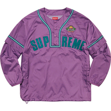 Supreme Snap-Off Sleeve L/S Baseball Top Purple