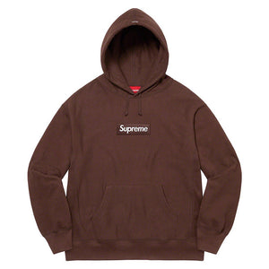 Supreme Box Logo Hooded Sweatshirt Brown