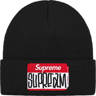 Supreme Gonz Nametag Beanie Black