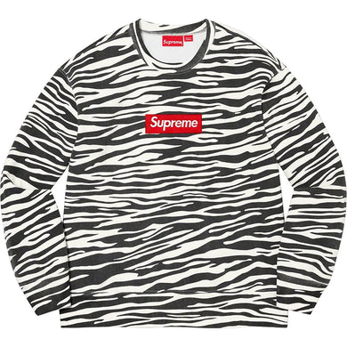 Supreme Box Logo Crewneck Zebra