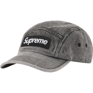 Supreme Denim Camp Cap Washed Black