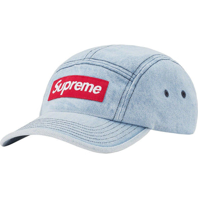 Supreme Denim Camp Cap Washed Blue