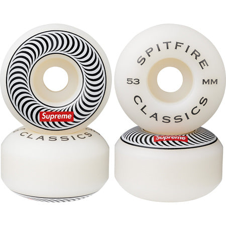 Supreme Spitfire Classic Wheels (Set Of 4) White 53mm