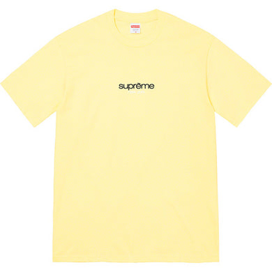 Supreme Classic Logo Tee Yellow 2022