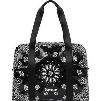 Supreme Bandana Tarp Small Duffle Bag Black