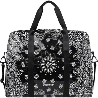 Supreme Bandana Tarp Large Duffle Bag Black