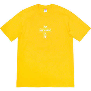 Supreme Cross Box Logo Tee Yellow