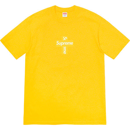 Supreme Cross Box Logo Tee Yellow