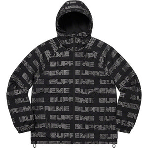 Supreme Logo Ripstop Hooded Jacket Black