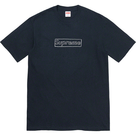 Supreme Kaws Chalk Logo Tee Navy